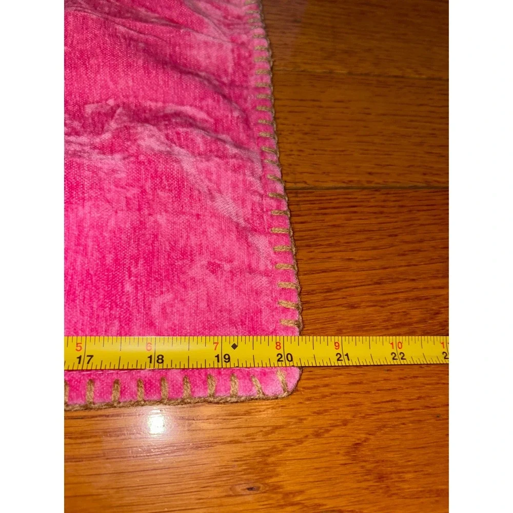 NWOT Pink‎ Velvet Pillow Cases Set of 2 Textured Decorative Throw Pillows Covers